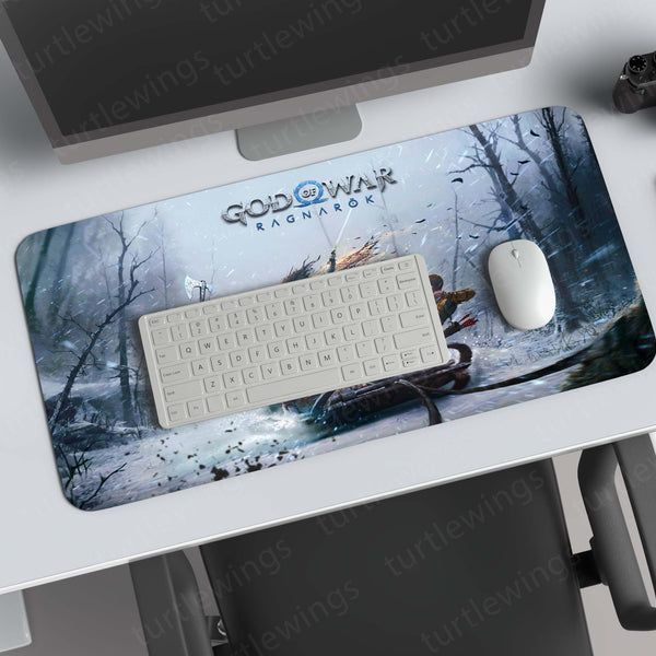 God of War Ragnarök Epic Battle Gaming Deskmat