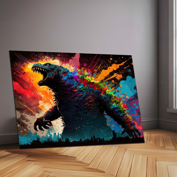 Godzilla – Color Storm Edition Metal Poster | Monsterverse Collectible Wall Frame