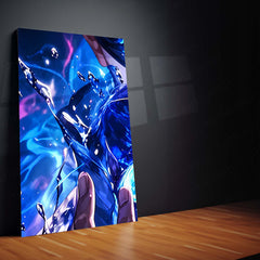 Anime Metal Poster Set of 9 | Gojo Satoru | Jujutsu Kaisen Hollow Purple Wall Art | Blindfolded Gojo Anime 9 Panel Metal Print