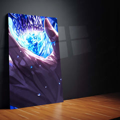 Anime Metal Poster Set of 9 | Gojo Satoru | Jujutsu Kaisen Hollow Purple Wall Art | Blindfolded Gojo Anime 9 Panel Metal Print