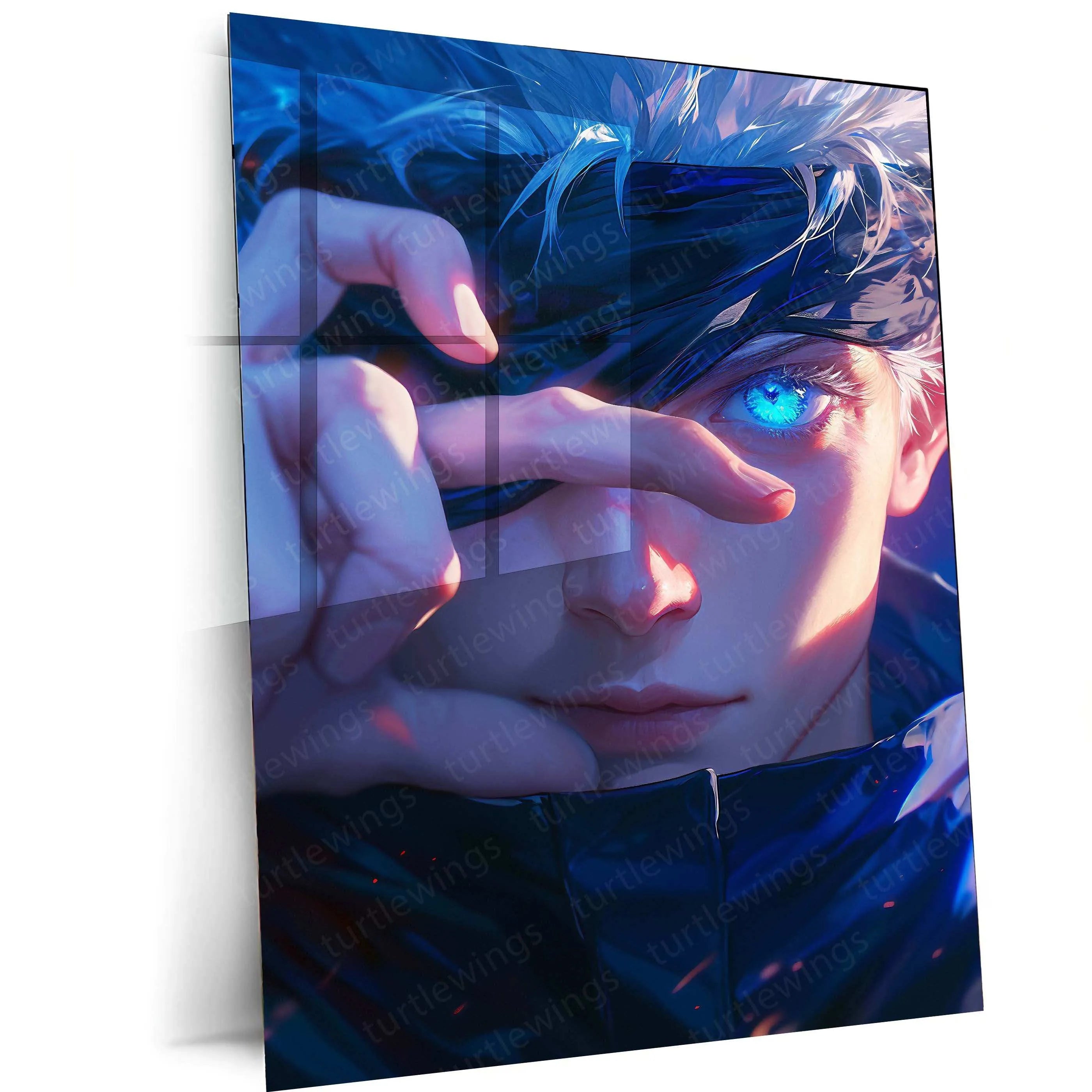 Hyper Gojo Gojo Satoru - Jujutsu Kaisen Hyper-Realistic Metal Poster | Main Portr ...