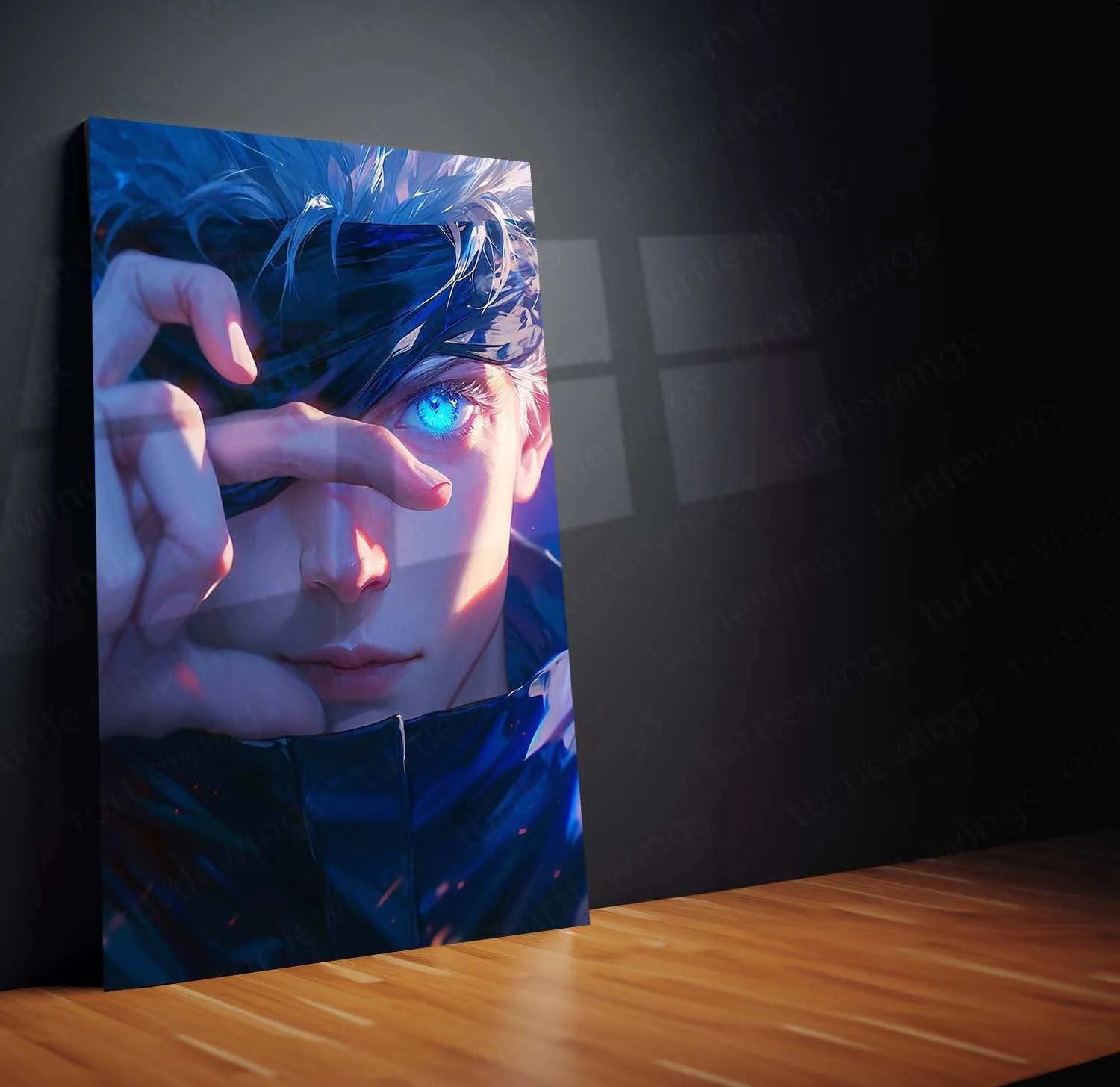 Hyper Gojo Gojo Satoru - Jujutsu Kaisen Hyper-Realistic Metal Poster | Main Portr ...