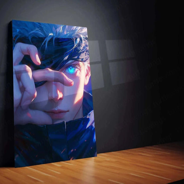 Gojo Satoru - Jujutsu Kaisen Hyper-Realistic Metal Poster | Main Portrait & Landscape | Iconic Anime Art - TURTLEWINGS 