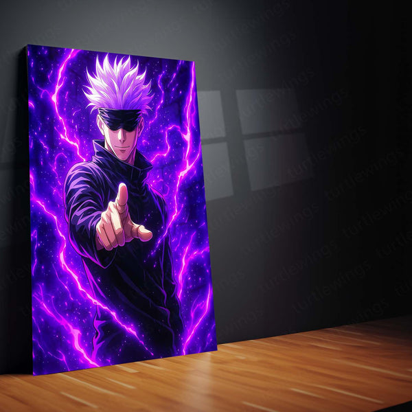 Anime metal poster | Gojo Satoru – Jujutsu Kaisen Metal Poster | Infinity Technique Anime Wall Frame