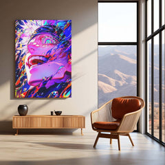 Anime Metal Poster | Gojo Satoru – Neon Power Unleashed Metal Poster | Jujutsu Kaisen Wall Frame