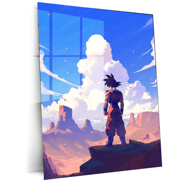 Goku Metal Frame Poster | Dragon Ball Z Wall Art for Anime Fans - TURTLEWINGS 