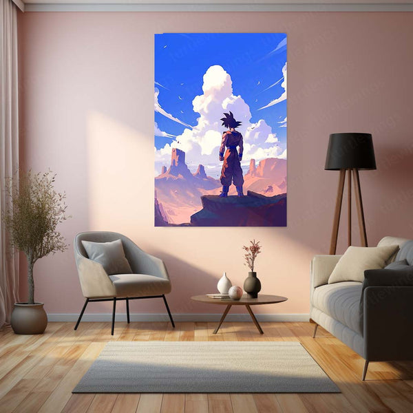 Goku Metal Frame Poster | Dragon Ball Z Wall Art for Anime Fans - TURTLEWINGS 