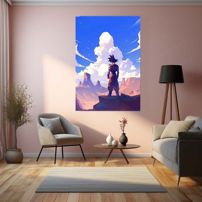 Goku Metal Frame Poster | Dragon Ball Z Wall Art for Anime Fans - TURTLEWINGS 