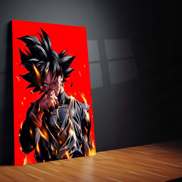 Anime Metal Poster | Goku Black – Dark Saiyan Rage Metal Poster | Dragon Ball Super Wall Frame