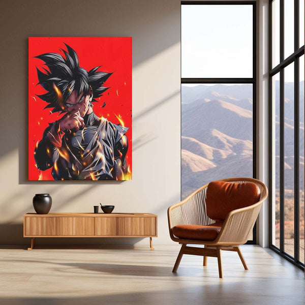 Anime Metal Poster | Goku Black – Dark Saiyan Rage Metal Poster | Dragon Ball Super Wall Frame