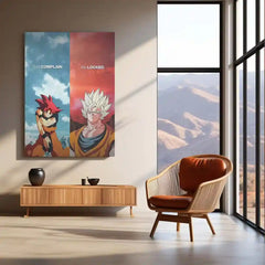 Quote Metal Poster | Goku – They Complain. We Locked. | Warrior Discipline Anime Metal Frame - TURTLEWINGS 