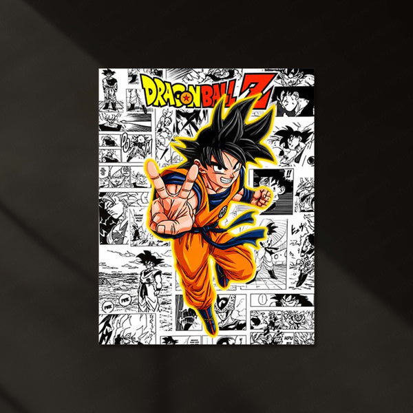 Goku Dragon Ball Z Neon LED Metal Frame | Saiyan Power Manga Collage LED Wall Art | Anime Gaming Room Décor by TurtleWings