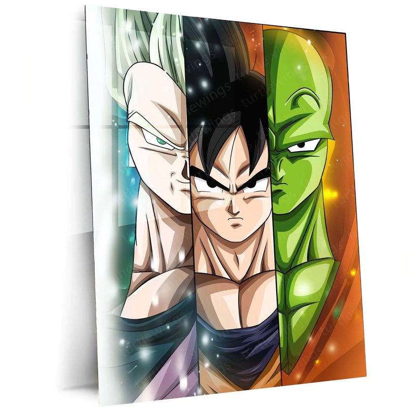 Anime Metal Poster | Goku, Vegeta & Piccolo Metal Poster – Dragon Ball Tribute - TURTLEWINGS 