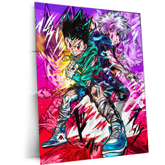 Anime Metal Poster | Gon & Killua – Hunter x Hunter Dynamic Duo Metal Poster | Anime Friendship Wall Frame