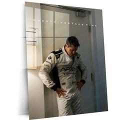 Quote Metal Poster | Brad Pitt – Good Things Take Time | F1 Racing Motivational Metal Frame | Patience & Success Wall Art by