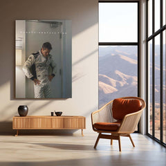 Quote Metal Poster | Brad Pitt – Good Things Take Time | F1 Racing Motivational Metal Frame | Patience & Success Wall Art by