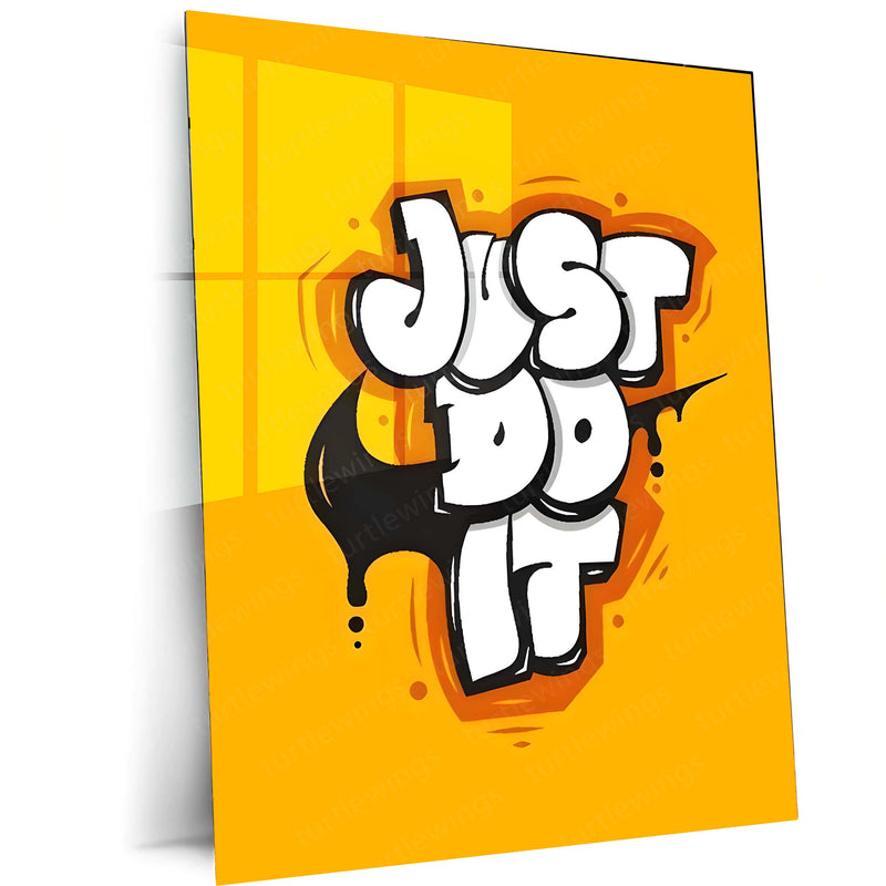 Graffiti Style Motivational Metal Frame | Urban Street Art Poster | Bold Quote Wall Decor for Hustlers & Creatives