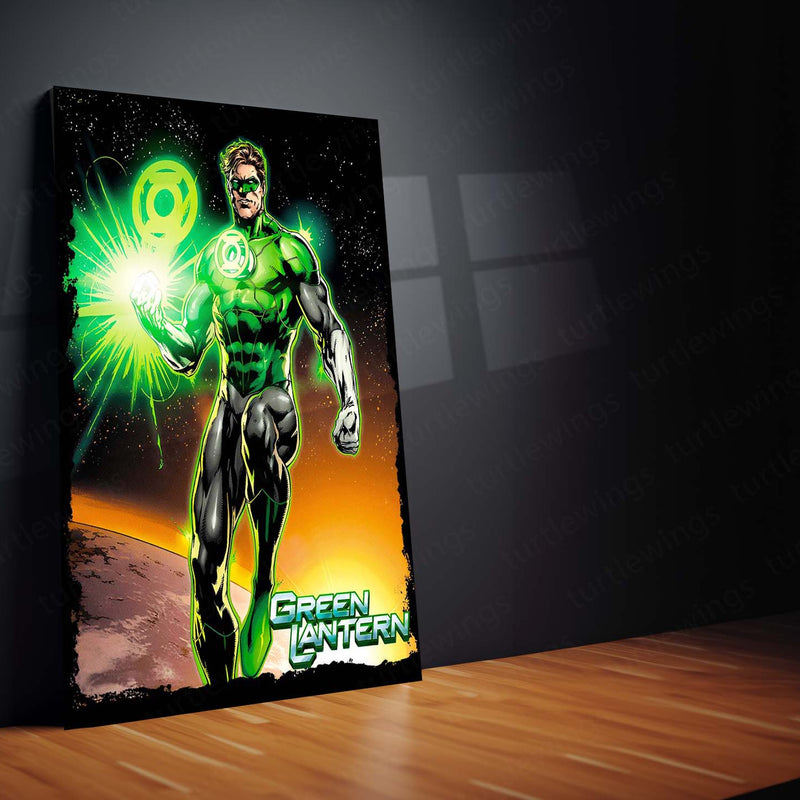 Green Lantern – Emerald Warrior Metal Poster | DC Comics Justice League Wall Frame 01