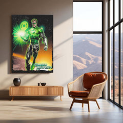 Green Lantern – Emerald Warrior Metal Poster | DC Comics Justice League Wall Frame 01