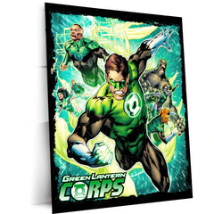 Green Lantern – Emerald Warrior Metal Poster | DC Comics Justice League Wall Frame 02
