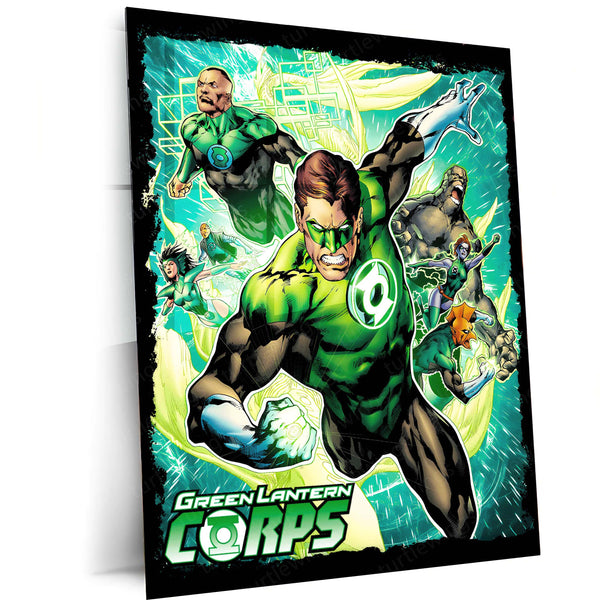 Green Lantern – Emerald Warrior Metal Poster | DC Comics Justice League Wall Frame 02