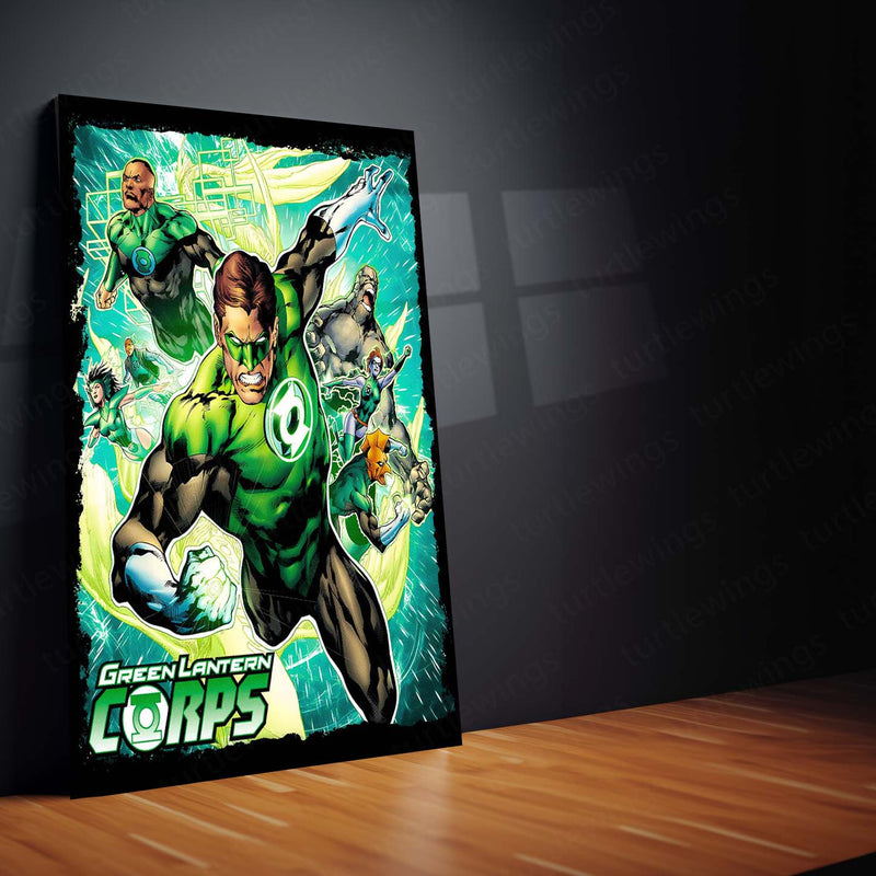Green Lantern – Emerald Warrior Metal Poster | DC Comics Justice League Wall Frame 02