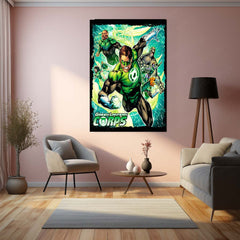 Green Lantern – Emerald Warrior Metal Poster | DC Comics Justice League Wall Frame 02