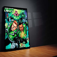 Green Lantern – Emerald Warrior Metal Poster | DC Comics Justice League Wall Frame 03