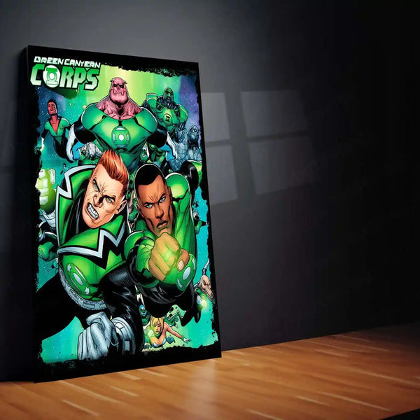 Green Lantern – Emerald Warrior Metal Poster | DC Comics Justice League Wall Frame 03