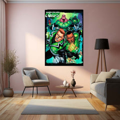 Green Lantern – Emerald Warrior Metal Poster | DC Comics Justice League Wall Frame 03