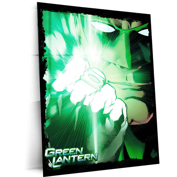 Green Lantern – Emerald Warrior Metal Poster | DC Comics Justice League Wall Frame