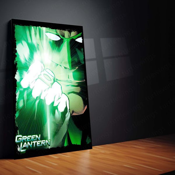 Green Lantern – Emerald Warrior Metal Poster | DC Comics Justice League Wall Frame