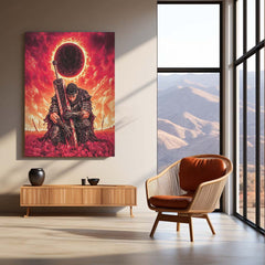Anime metal poster | Guts Eclipse – Berserk Metal Poster | Dark Fantasy Anime Wall Frame