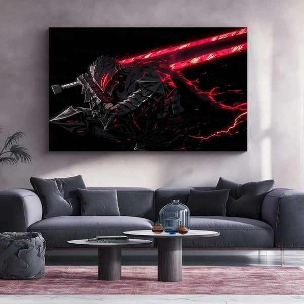 Guts Berserk Neon LED Metal Poster 4 - TURTLEWINGS 