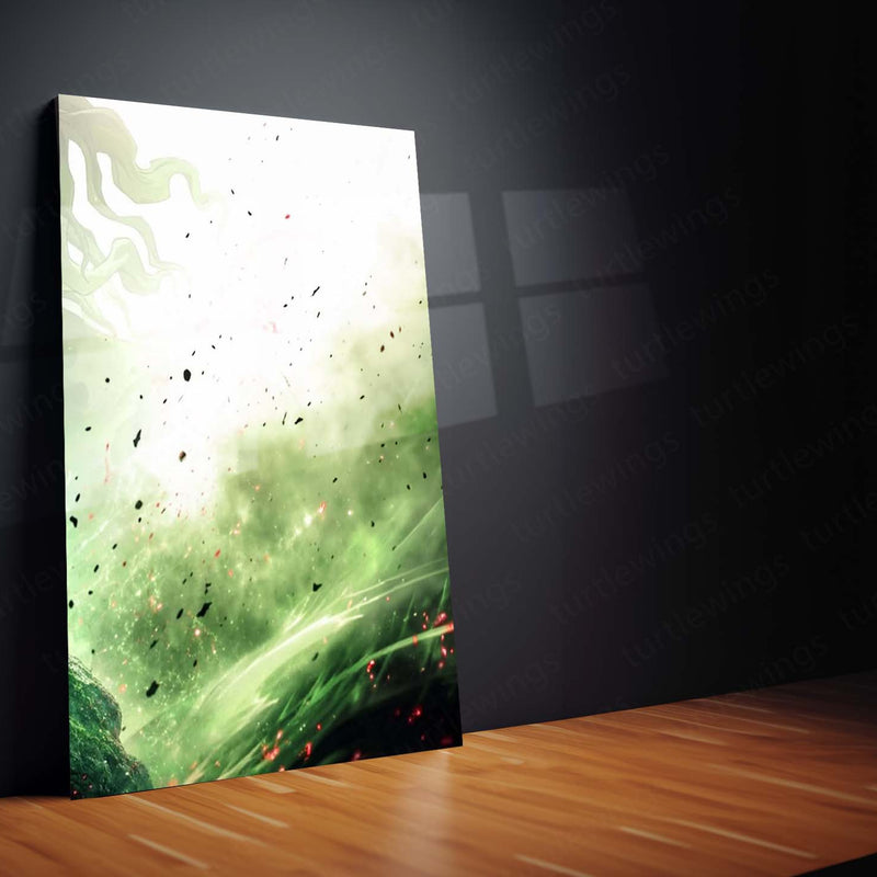Anime Metal Poster Set of 3 | Demon Slayer | Gyutaro Upper Moon Demon Triptych Wall Art