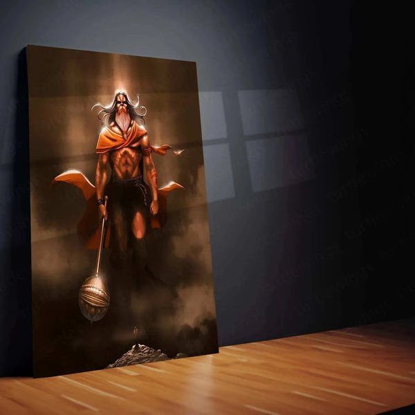 Hanuman Metal Poster – Divine Strength & Devotion Wall Art | Bajrangbali Spiritual Decor 7 - TURTLEWINGS 