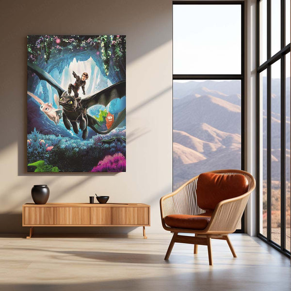 How To Train Your Dragon – Riders of Berk | Epic Flight Edition Metal Poster | Fantasy Wall Frame
