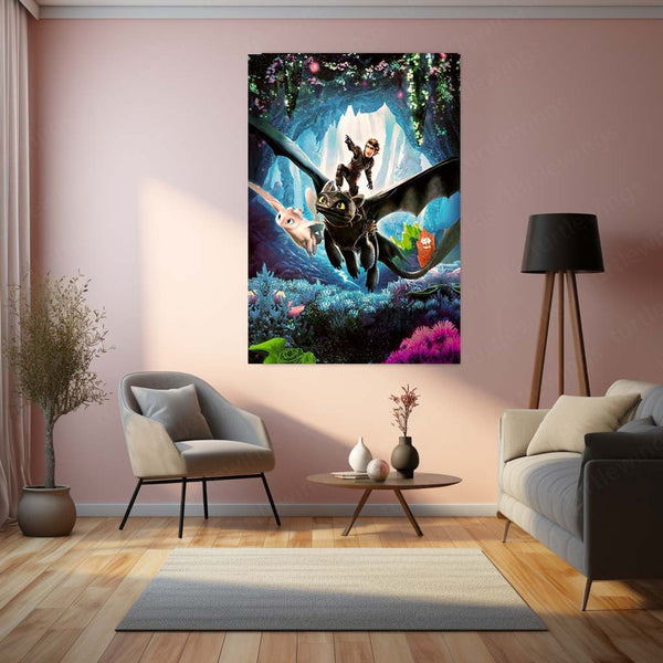 How To Train Your Dragon – Riders of Berk | Epic Flight Edition Metal Poster | Fantasy Wall Frame