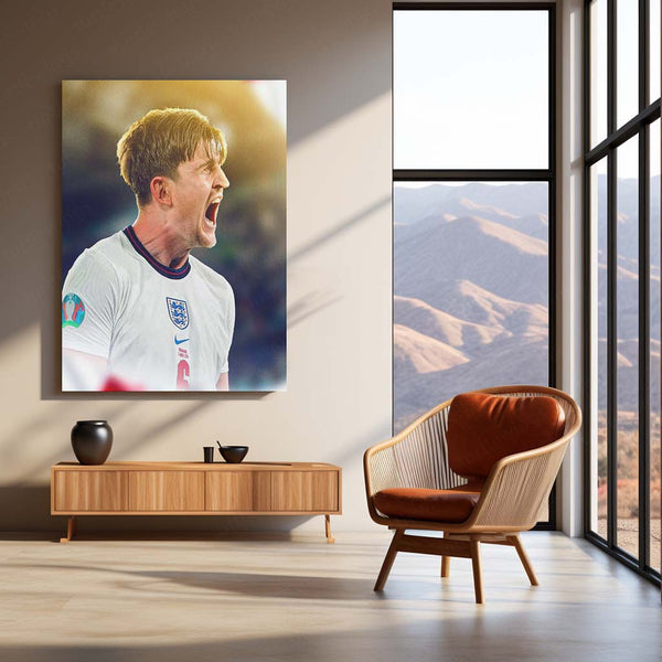 Harry Maguire England Euro 2020 Passion Poster – Metal Frame | Powerful Celebration Wall Art - TURTLEWINGS 