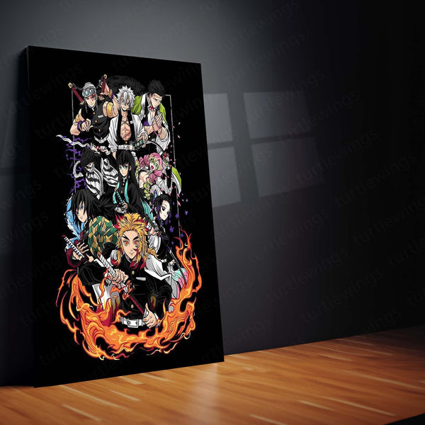 Hashira – The Pillars of Demon Slayer Metal Poster | Kimetsu no Yaiba Wall Frame