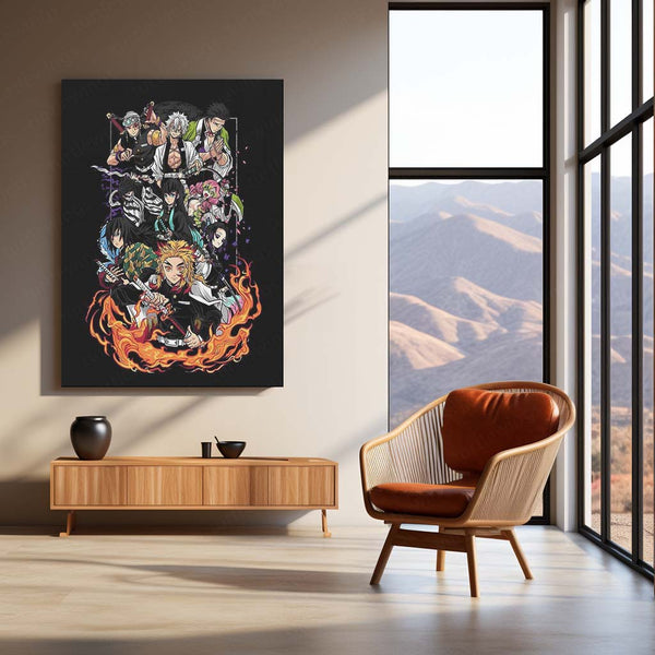 Hashira – The Pillars of Demon Slayer Metal Poster | Kimetsu no Yaiba Wall Frame