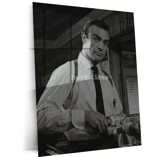 Quote Metal Poster | Have Class Motivational Metal Poster | Gentleman Mindset & Sophisticated Lifestyle Wall Art | Vintage