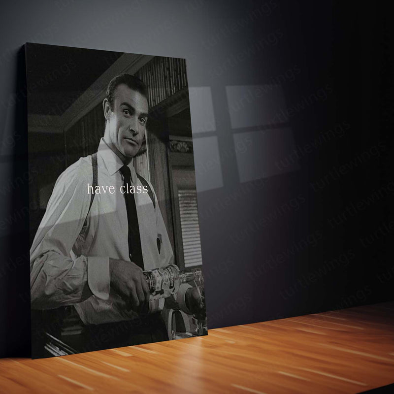 Quote Metal Poster | Have Class Motivational Metal Poster | Gentleman Mindset & Sophisticated Lifestyle Wall Art | Vintage