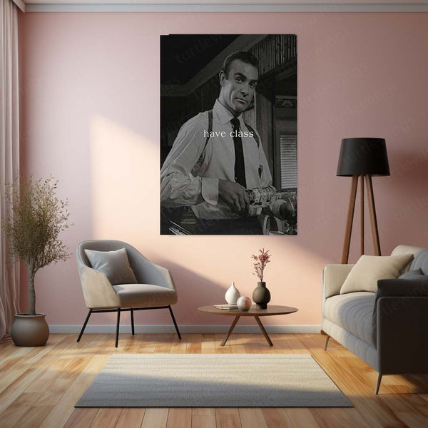 Quote Metal Poster | Have Class Motivational Metal Poster | Gentleman Mindset & Sophisticated Lifestyle Wall Art | Vintage