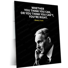 Quote Metal Poster | Henry Ford – Believe & Achieve Motivational Quote Metal Poster | Inspirational Wall Frame
