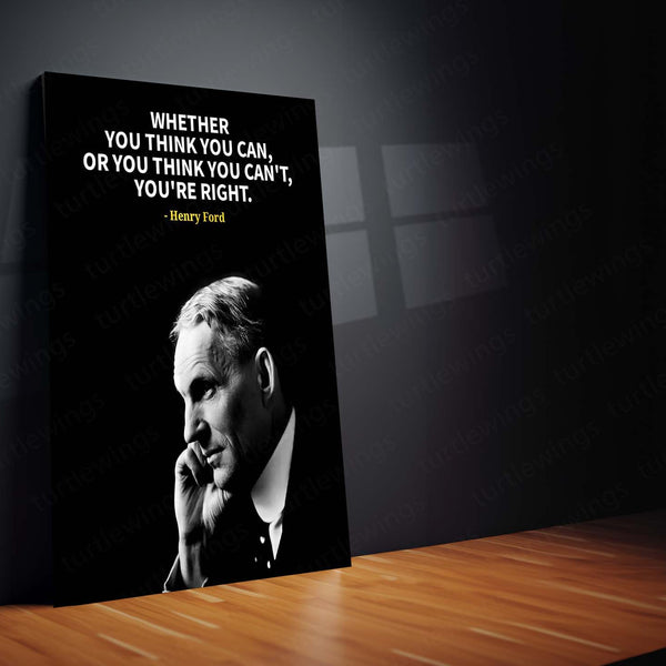 Quote Metal Poster | Henry Ford – Believe & Achieve Motivational Quote Metal Poster | Inspirational Wall Frame
