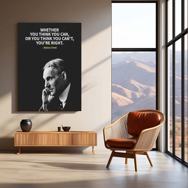 Quote Metal Poster | Henry Ford – Believe & Achieve Motivational Quote Metal Poster | Inspirational Wall Frame