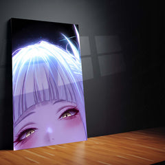 Anime Metal Poster Set of 9 | Himiko Toga | My Hero Academia Anime Wall Art | Villain Girl Purple Neon 9 Panel Metal Print