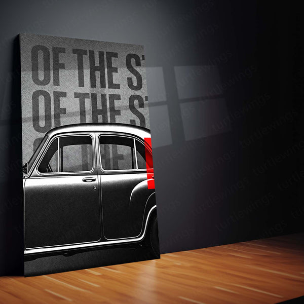 Car Metal Poster Set of 3 | Hindustan Ambassador | King of the Streets Classic Indian Car Triptych Wall Art | Premium Automotive Metal Print