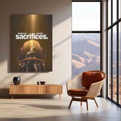Anime Metal Poster | Big Dreams Need Big Sacrifices Anime Quote Metal Poster | Motivational Manga Wall Art | Premium Metal Print